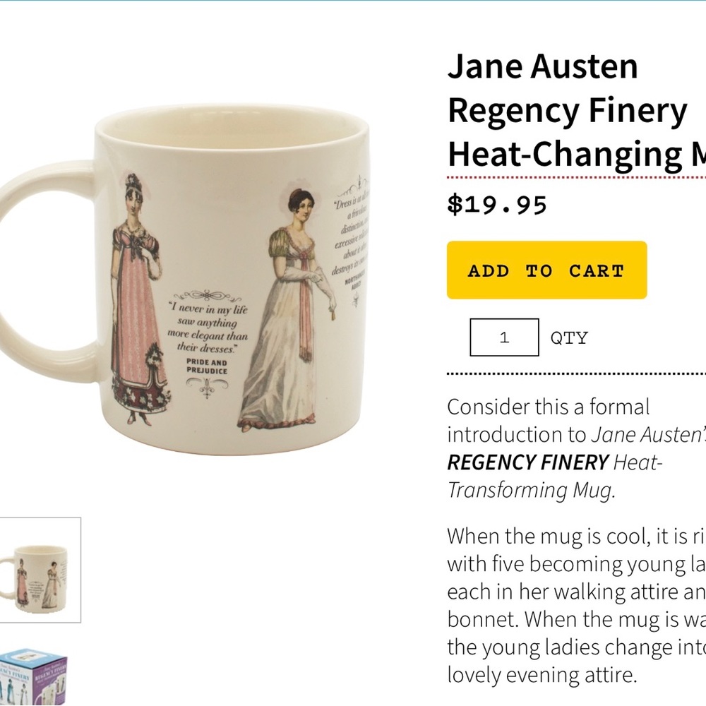 Jane Austin mug and sticky note set NEW - Picture 2 of 6